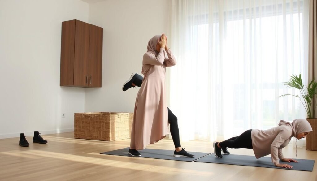 Contoh latihan bodyweight sederhana untuk bulan puasa