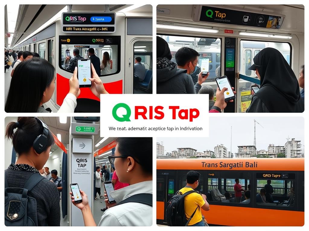 Penggunaan QRIS Tap di berbagai moda transportasi umum Penggunaan QRIS Tap di berbagai moda transportasi umum